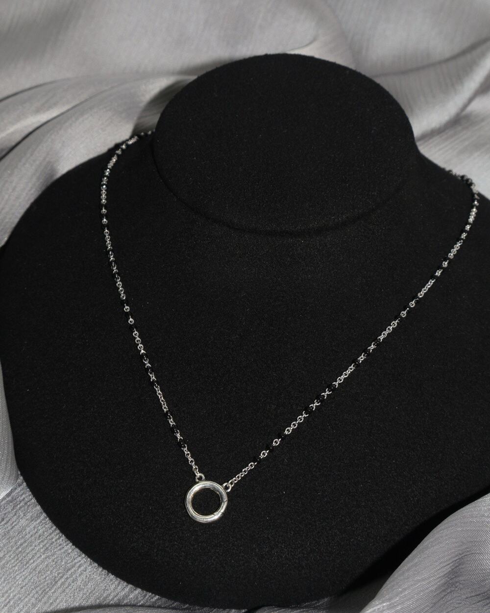 James Avery 925 Enamel Beaded Chain Changeable Charm Holder Necklace 3.9G / 18in
